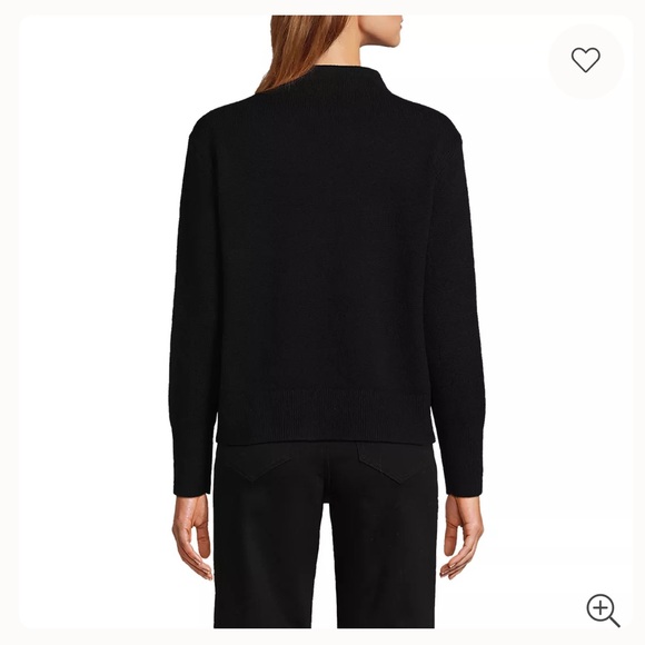 Lands End Women's Cashmere Funnel Neck Sweater - Picture 3 of 10